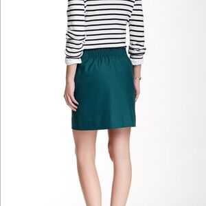 Forest Green Linen J. Crew skirt